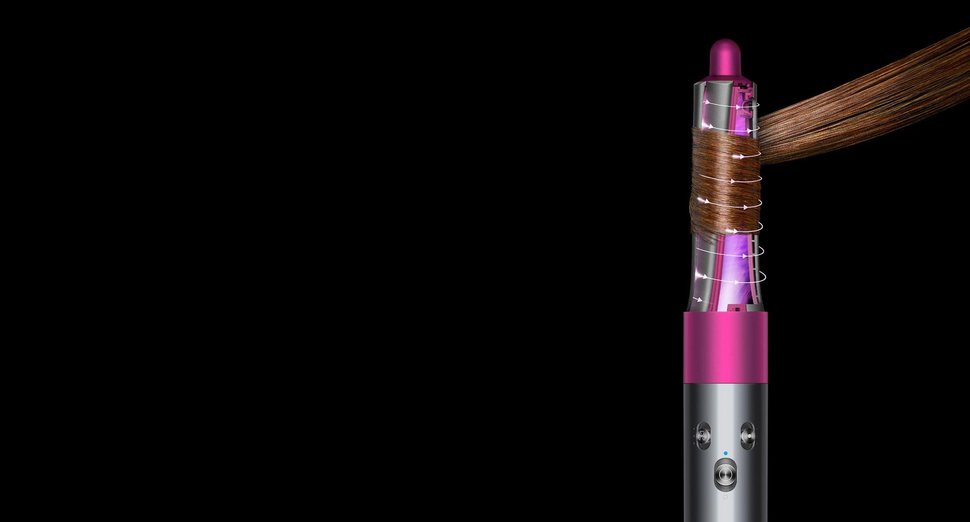 The Coanda effect wrapping hair .