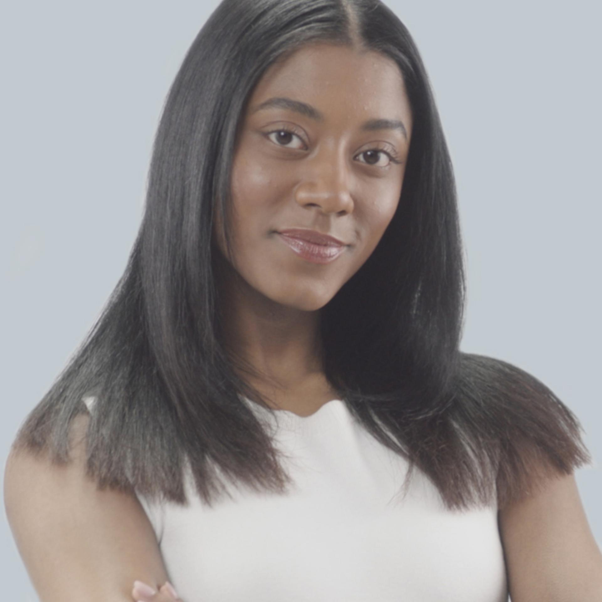 Model with dark, textured hair
