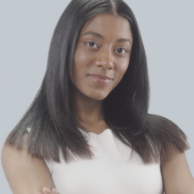 Model with dark, textured hair