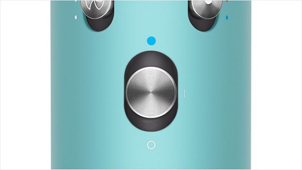 Hình ảnh phóng to nút bắn lạnh bên dưới các nút nhiệt độ và luồng khí