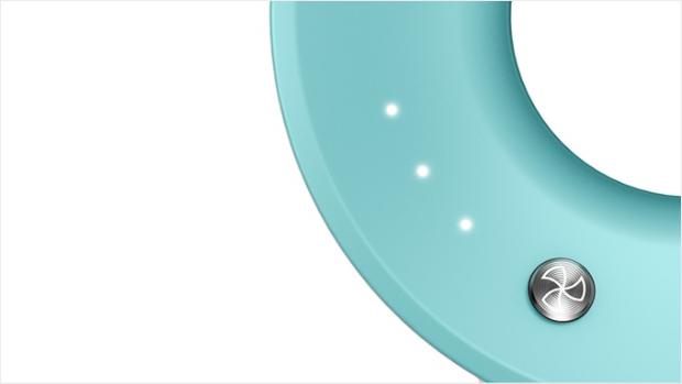 A crop of the air speed button with all three LED indicators lit