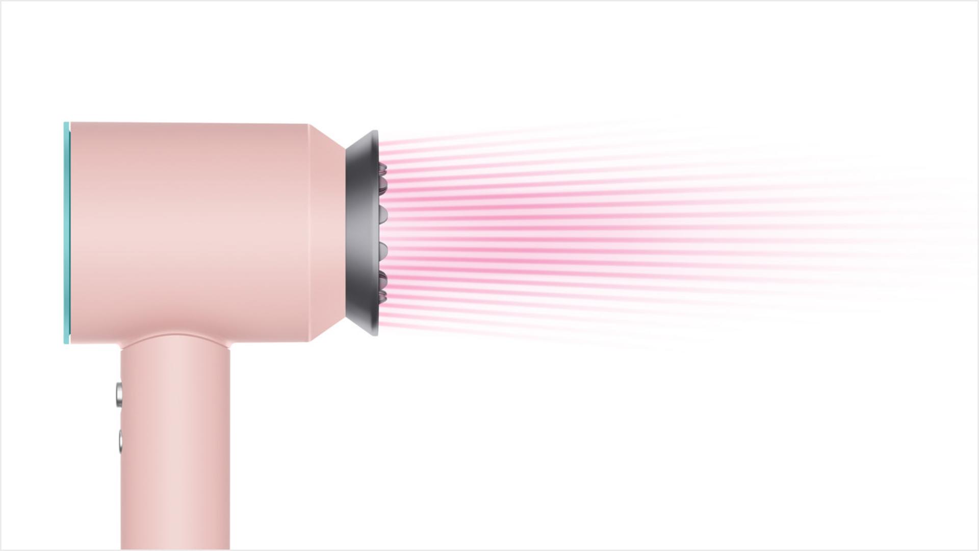 Profile view of Dyson Supersonic with Gentle air attachment