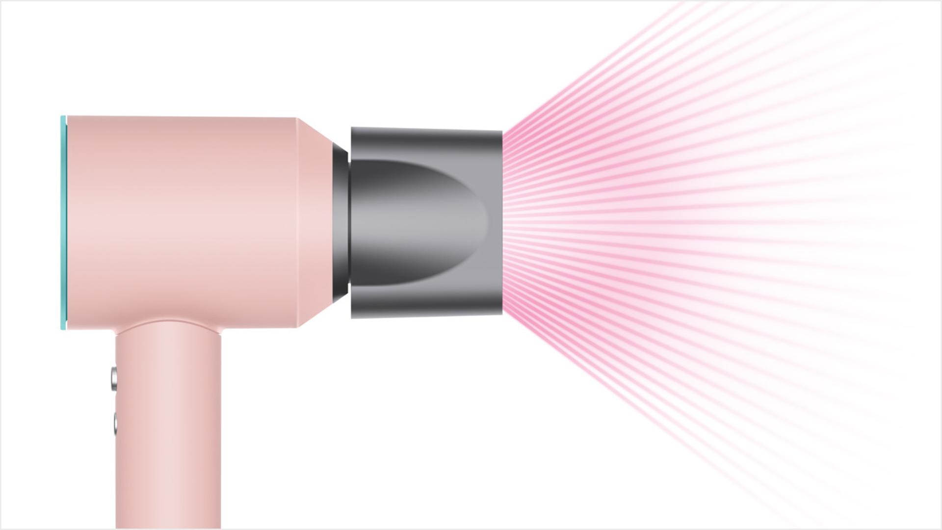 Profile view of Dyson Supersonic with Smoothing nozzle attachment