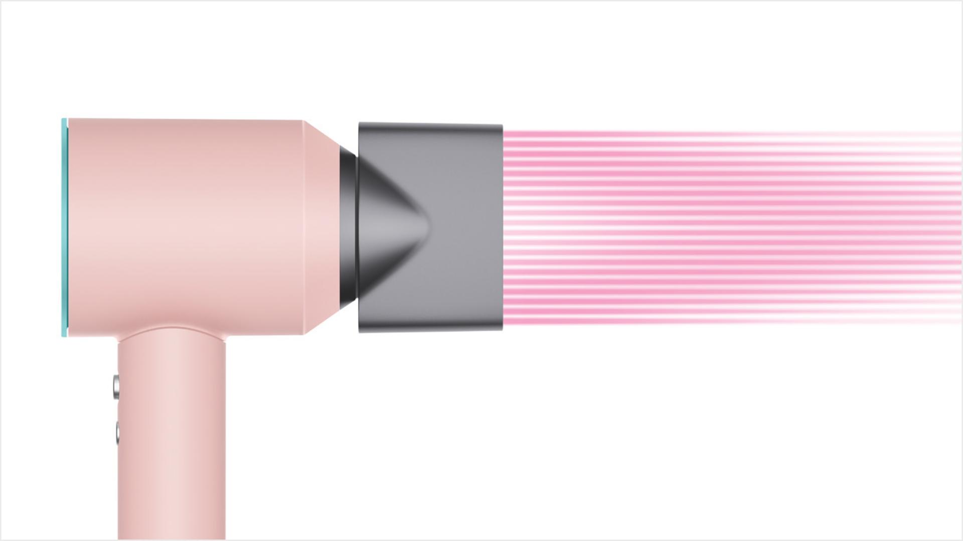 Profile view of Dyson Supersonic with Styling concentrator attachment