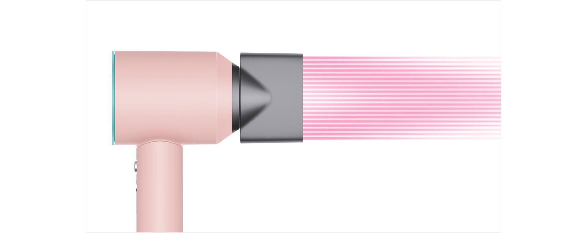 Profile view of Dyson Supersonic with Styling concentrator attachment