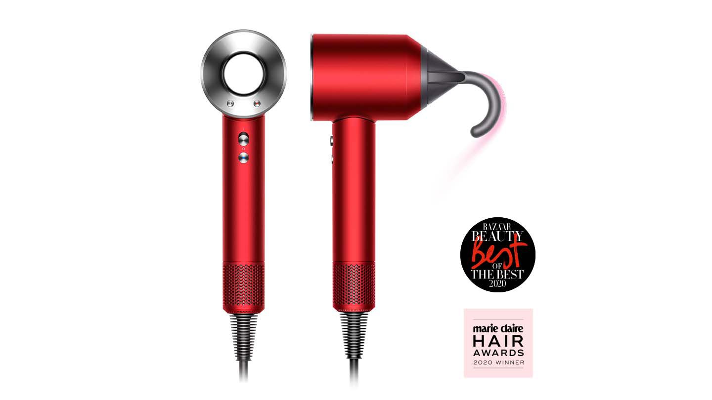 Dyson hair dryer on sale red