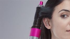 dyson curling wand video