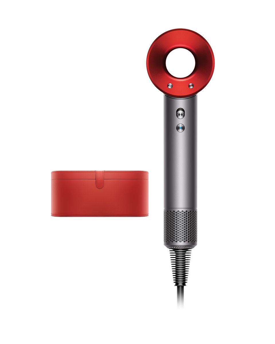 Red dyson hair dryer top