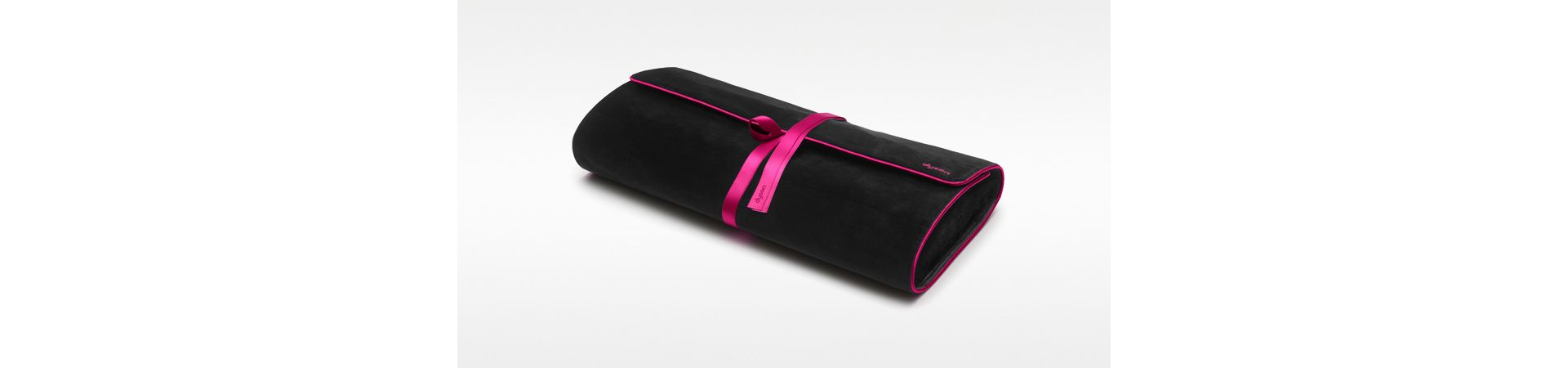 Black and fuchsia Airwrap travel pouch