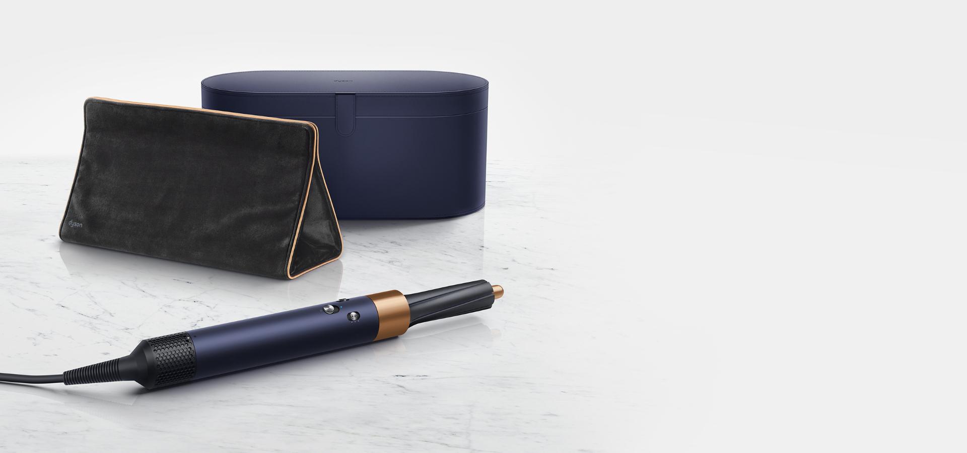 Dyson Corrale straightener Airwrap styler and Supersonic hair dryer in Prussian blue and rich copper