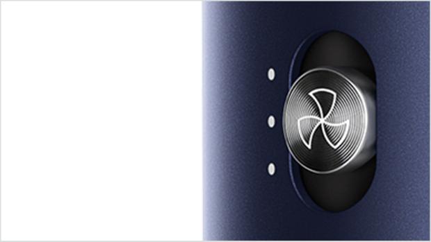 Close-up of airflow speed button