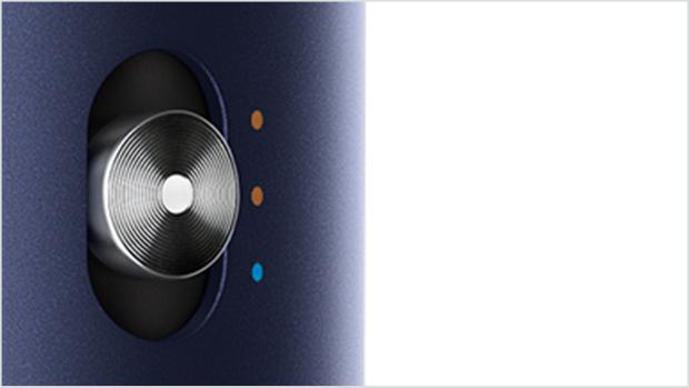 Close-up of temperature button