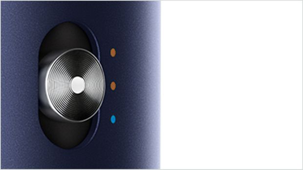 Close-up of temperature button