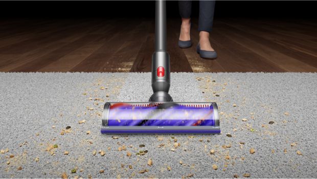The Dyson Motorbar cleaner head cleans across hard and soft floors.