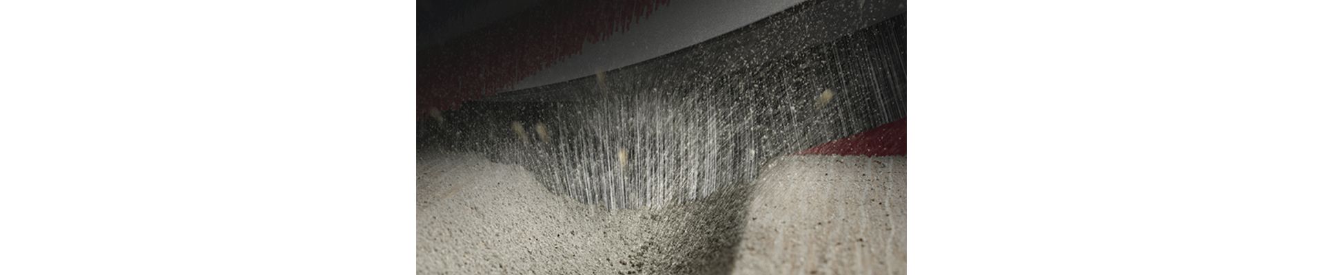 Close-up of the carbon fibre filaments on the Dyson Motorbar cleaner head.