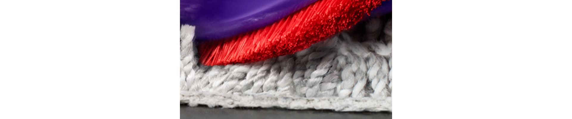 Close-up of the nylon bristles on the Dyson Motorbar cleaner head.