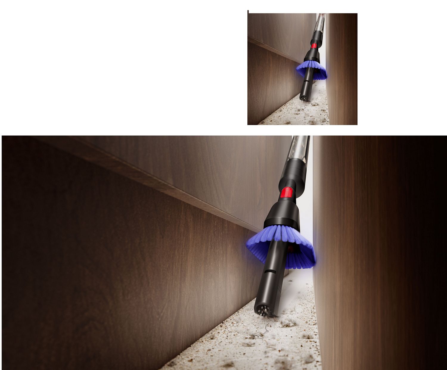 Drehbare Kombi-Fugendüse zur Reinigung enger Zwischenräume