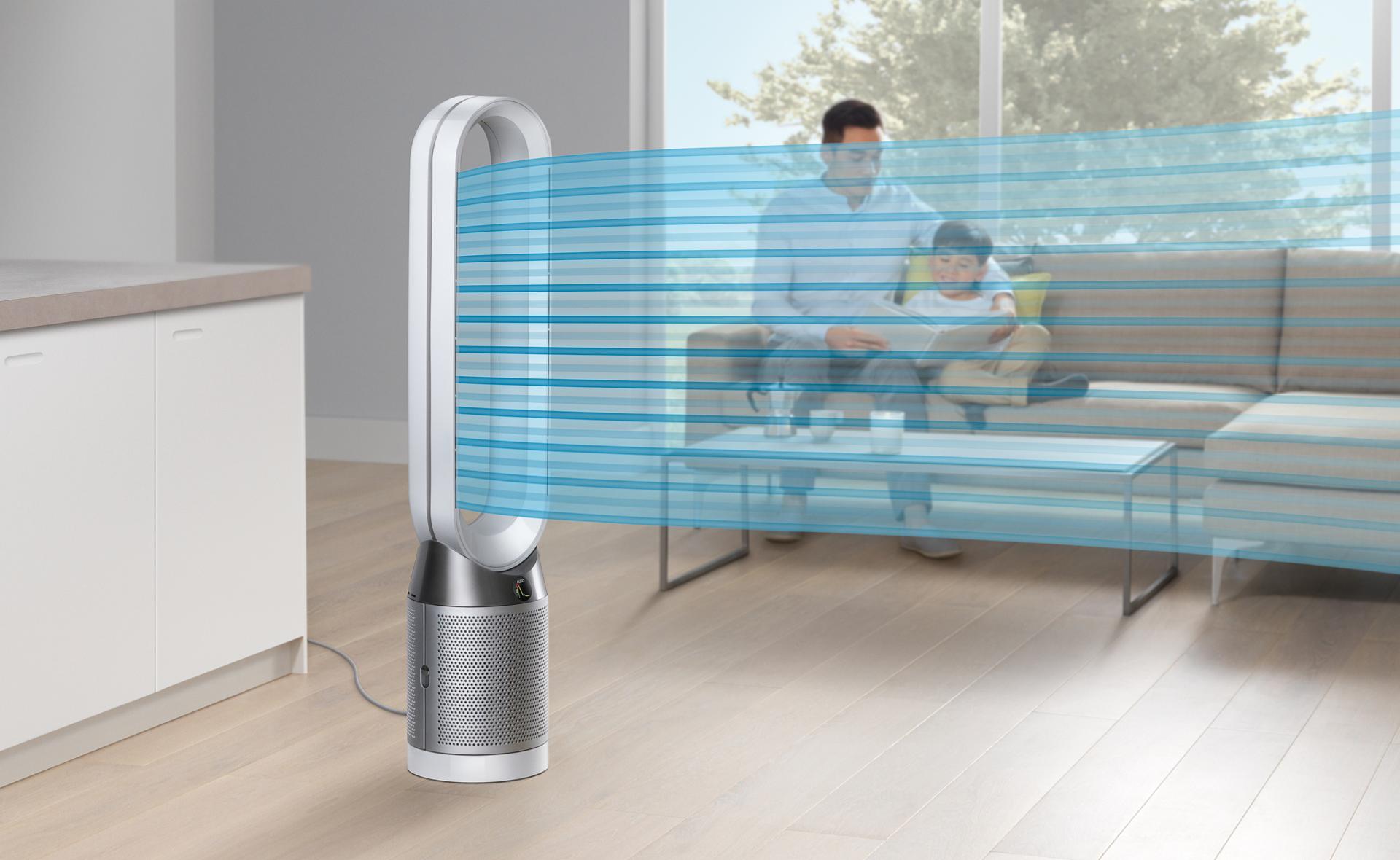 Dyson purifier vacuum in a room