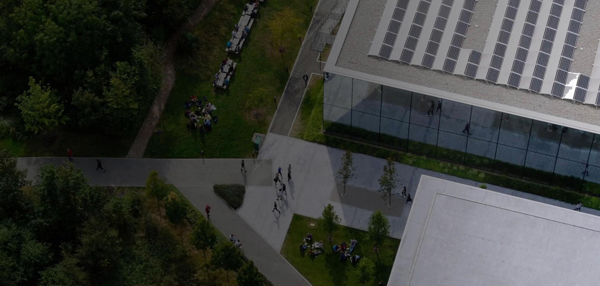 Bird's-eye view of the Malmesbury campus