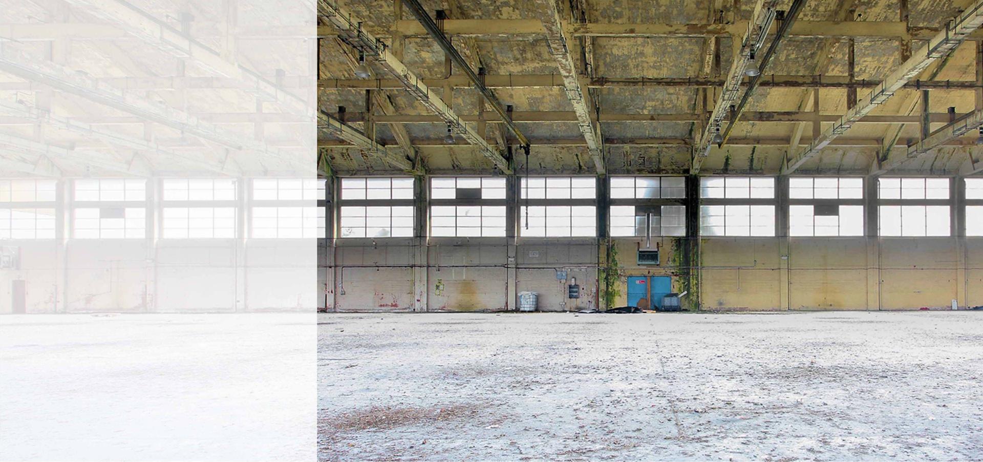 Inside the Hullavington office before renovation