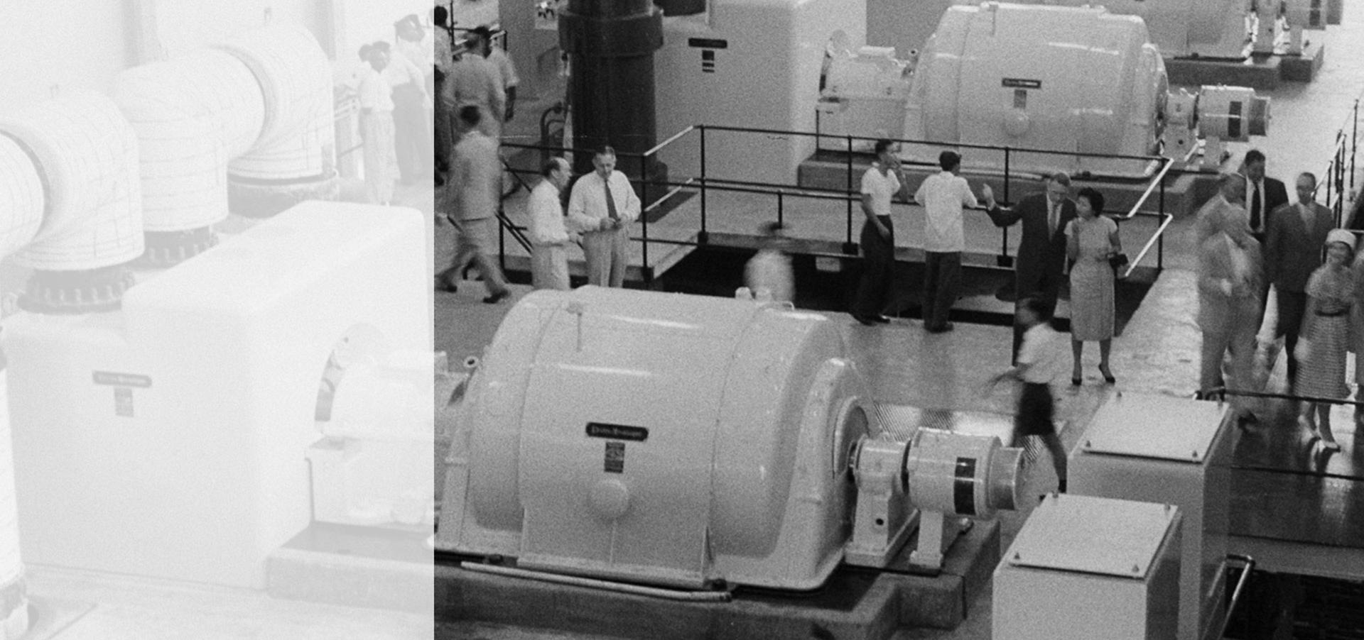 Inside the St James Power Station before renovation.