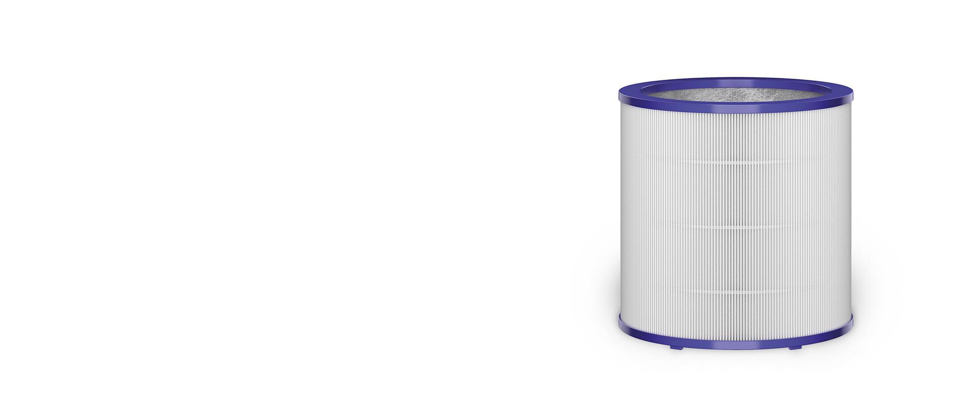 Dyson filter displayed for a sustainable vacuum.
