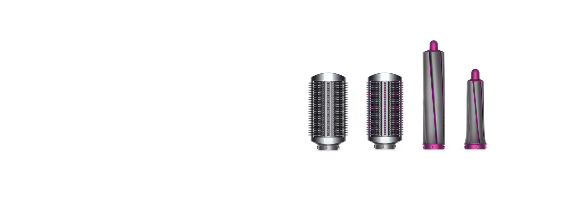 Line up of Dyson Airwrap™ styler attachments