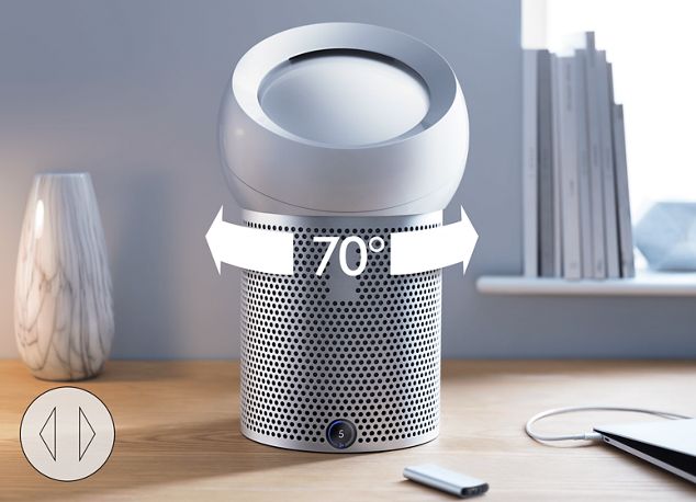 Oscilação a 70˚ do Dyson Pure Cool Me™