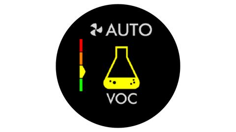 Schermo LCD mostrando i VOCS
