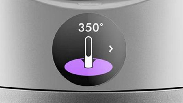 The LCD screen showing the oscillation range.