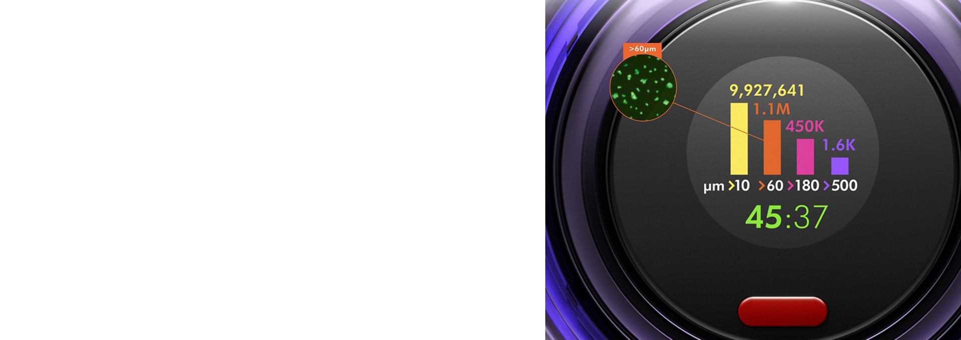 Microscopic particles representing allergens and pollen