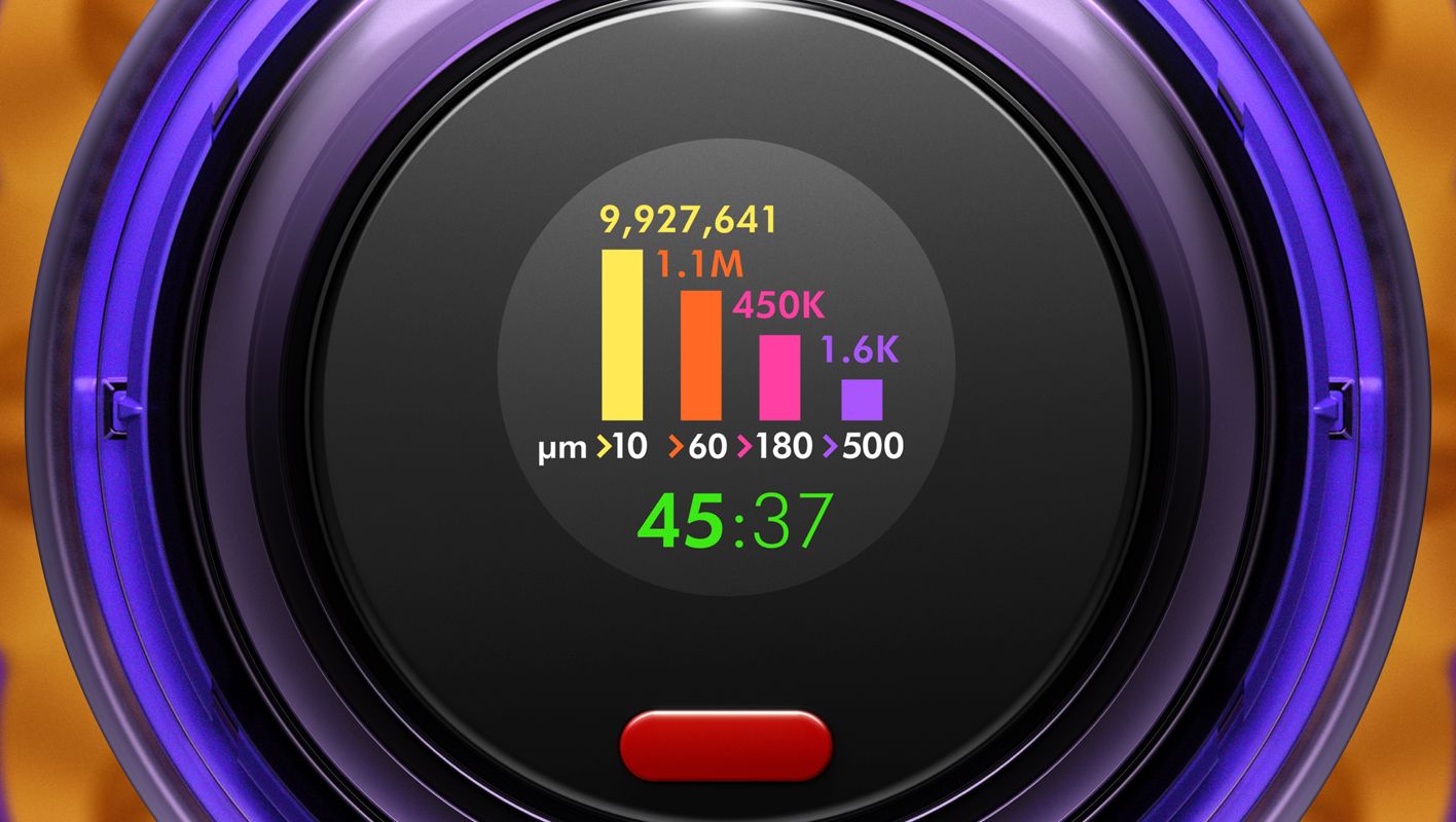 Microscopic particles representing allergens and pollen