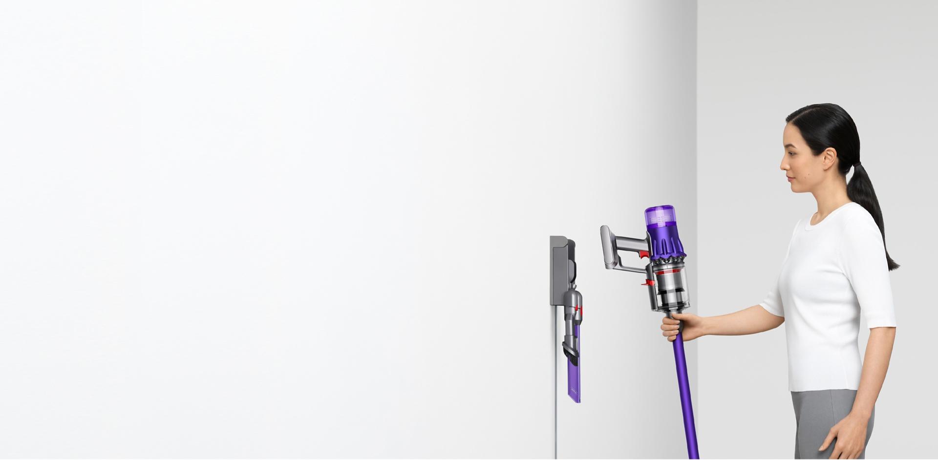 Vacuum being placed on charge