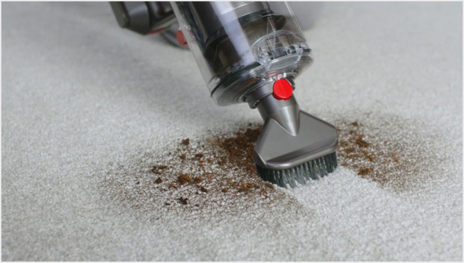 Stubborn dirt brush in use