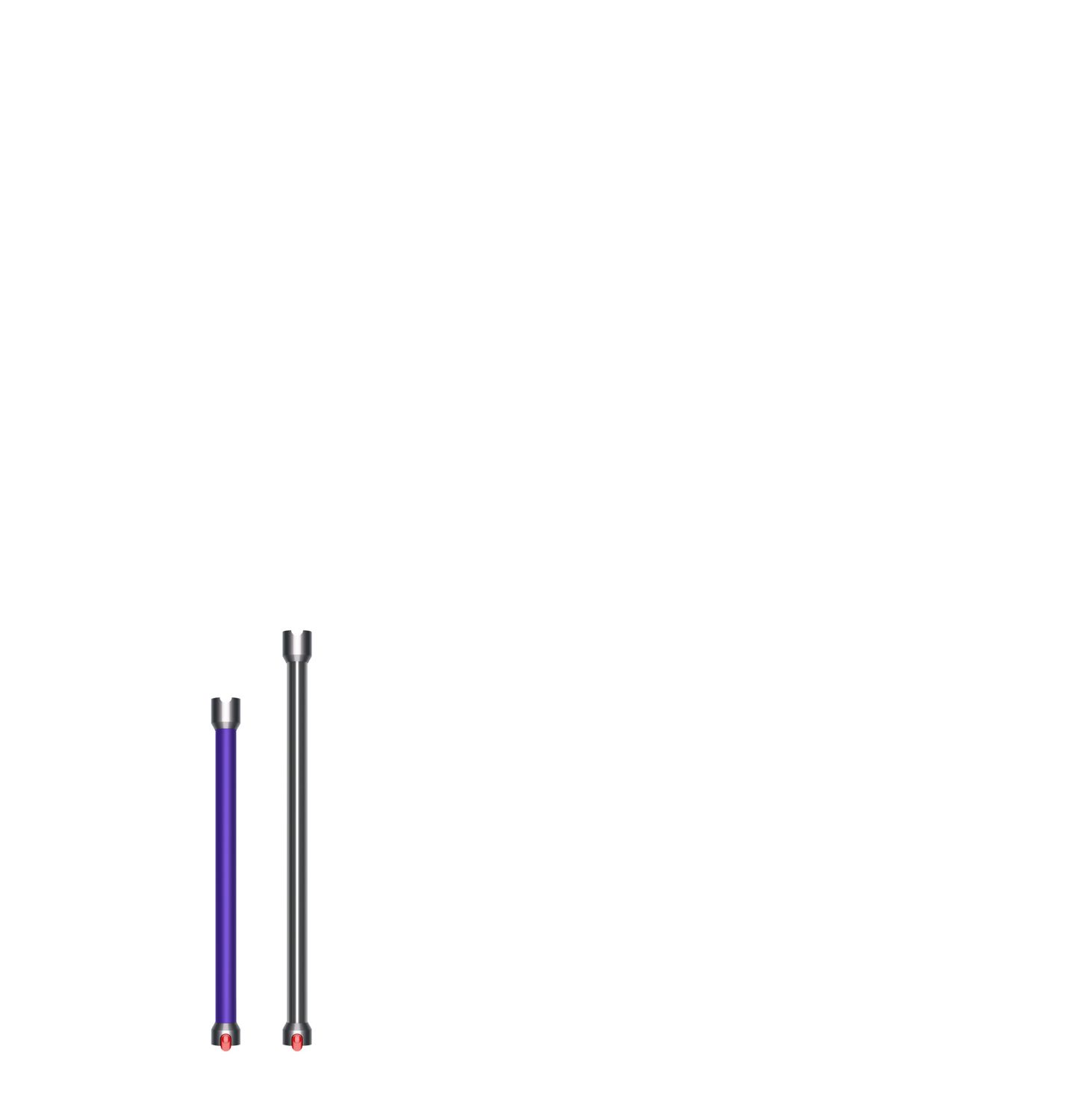 Short and long vacuum wand side by side.