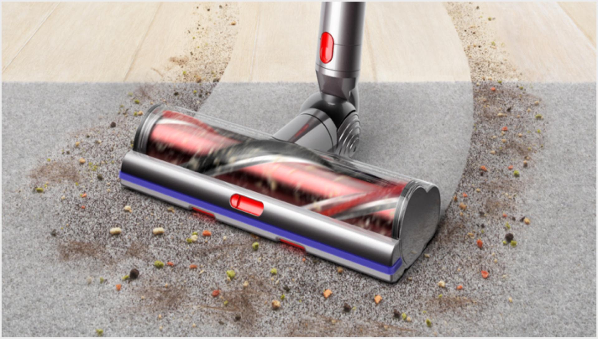 High Torque cleaner head cleaning different floor surfaces