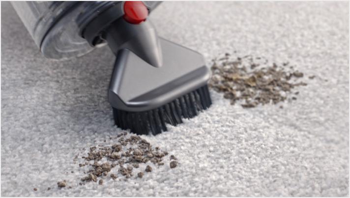 Stubborn dirt brush in use