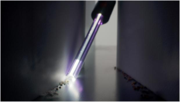 Işıklı aralık temizleme başlığı