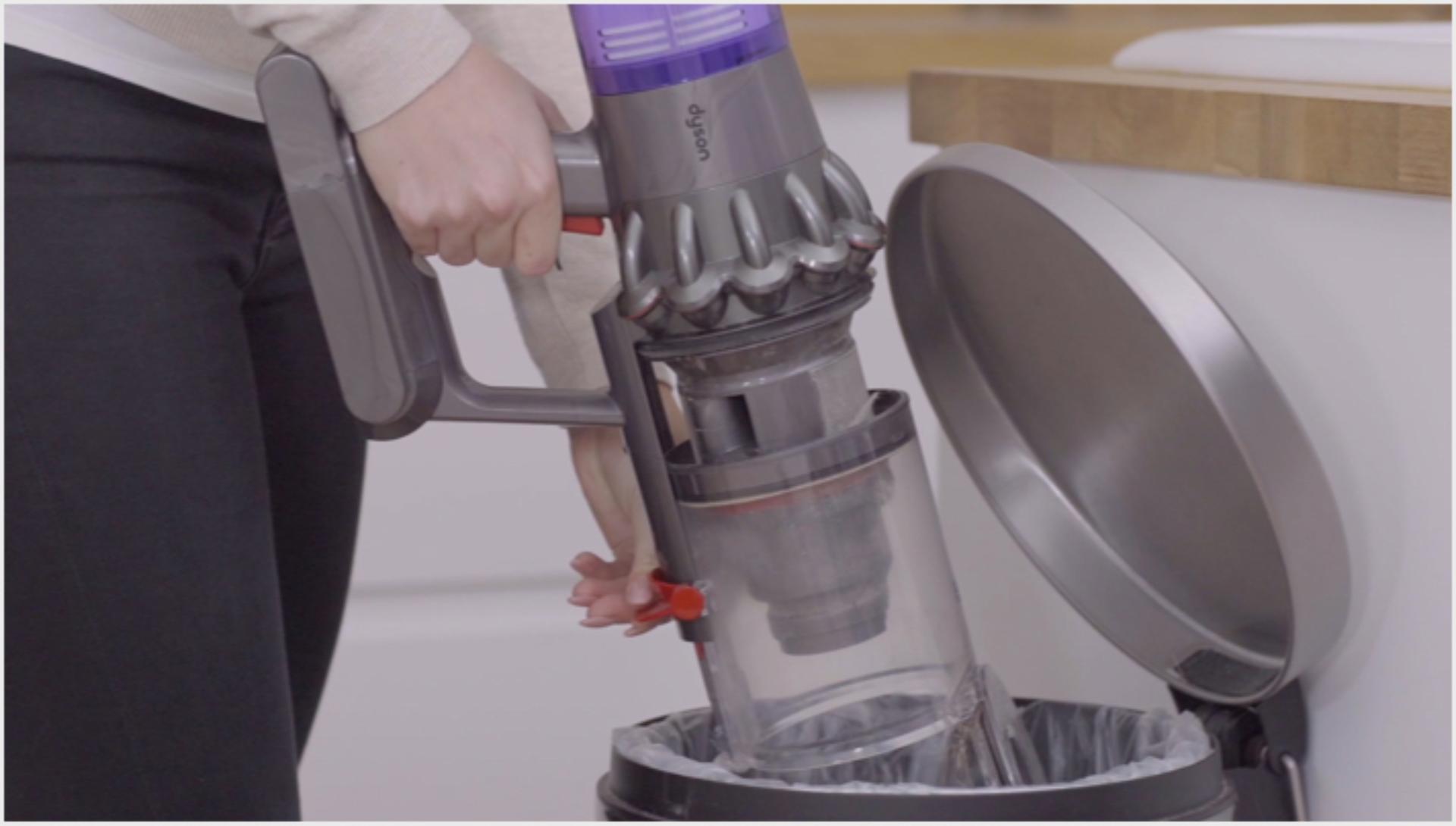 Image from video about emptying the bin