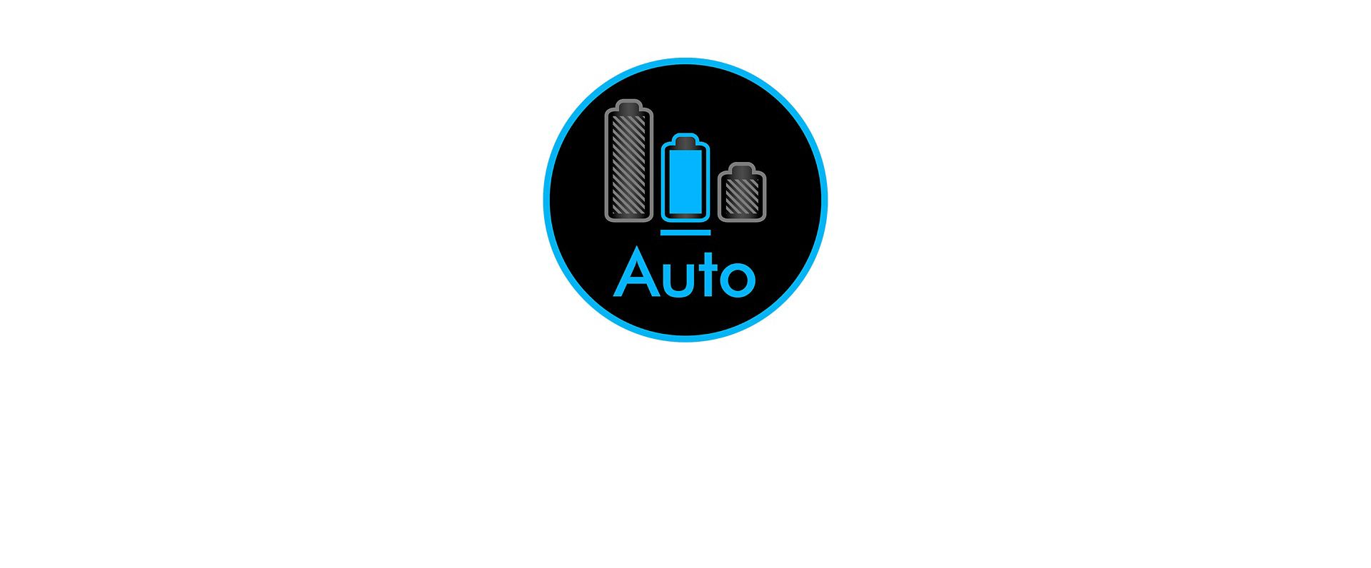 The blue Auto mode indicator.