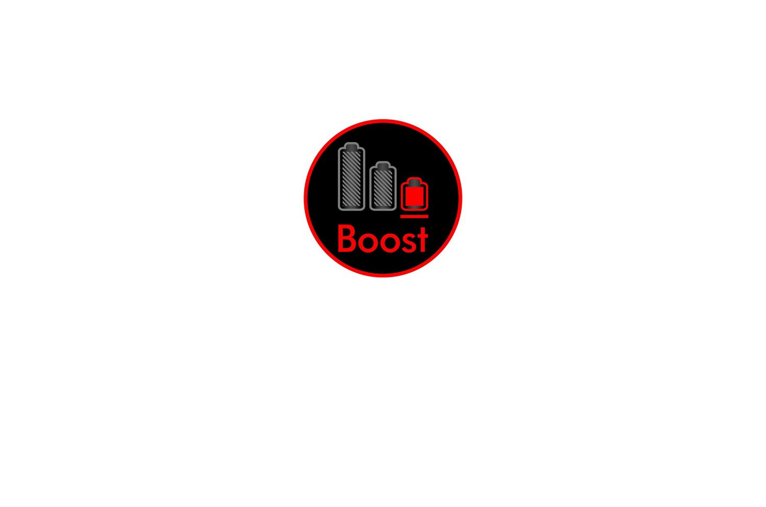 The red Boost mode indicator.
