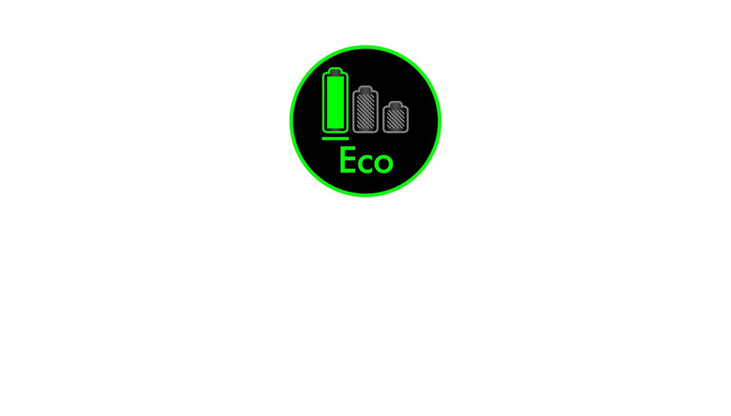 The green Eco mode indicator.