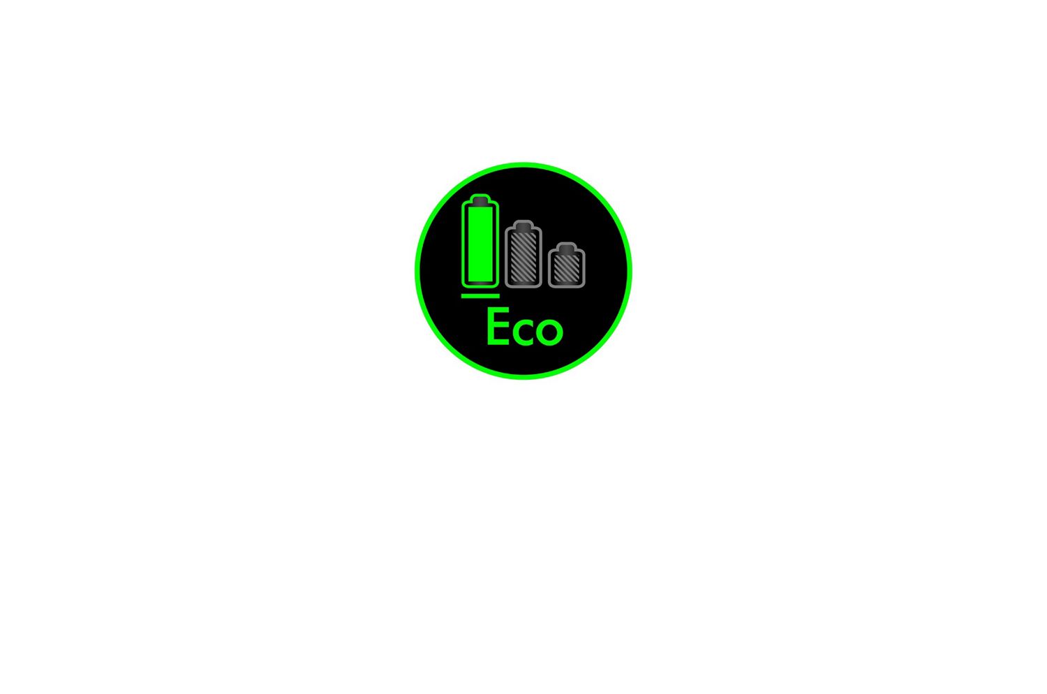 The green Eco mode indicator.