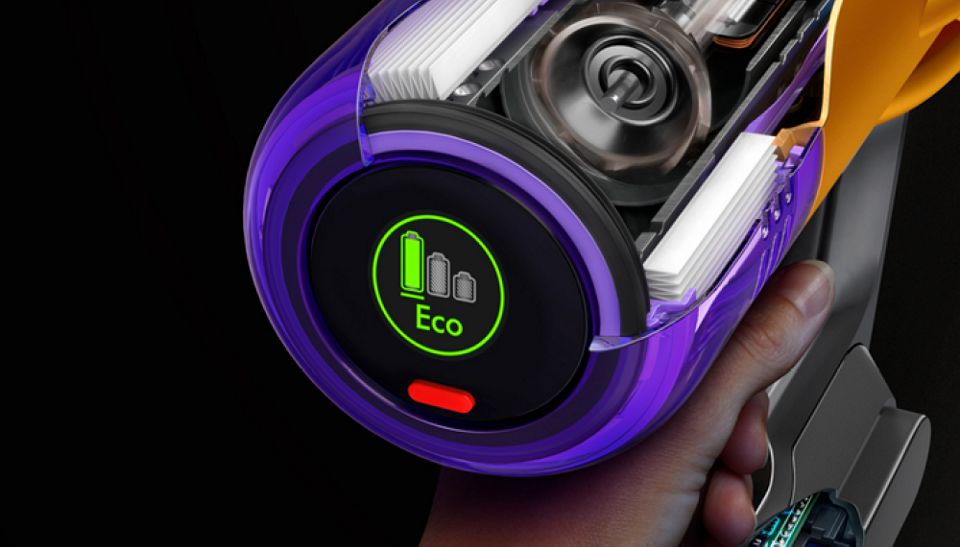 Ecrã LCD no aspirador Dyson V12 Slim 