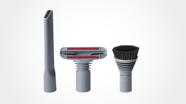 Close up of Dyson attachment tools.