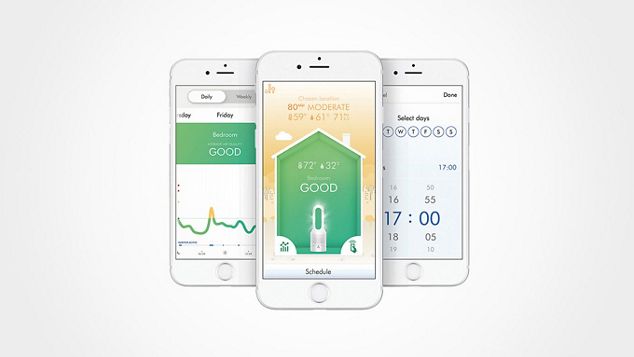 Image montrant l’appli Dyson Link pour iOS et Android.