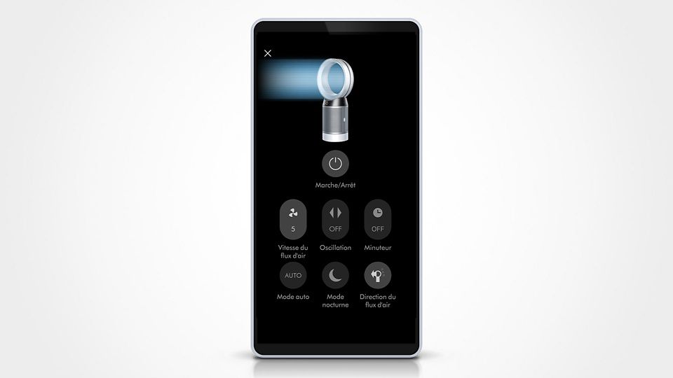 Image montrant l’appli Dyson Link pour iOS et Android.
