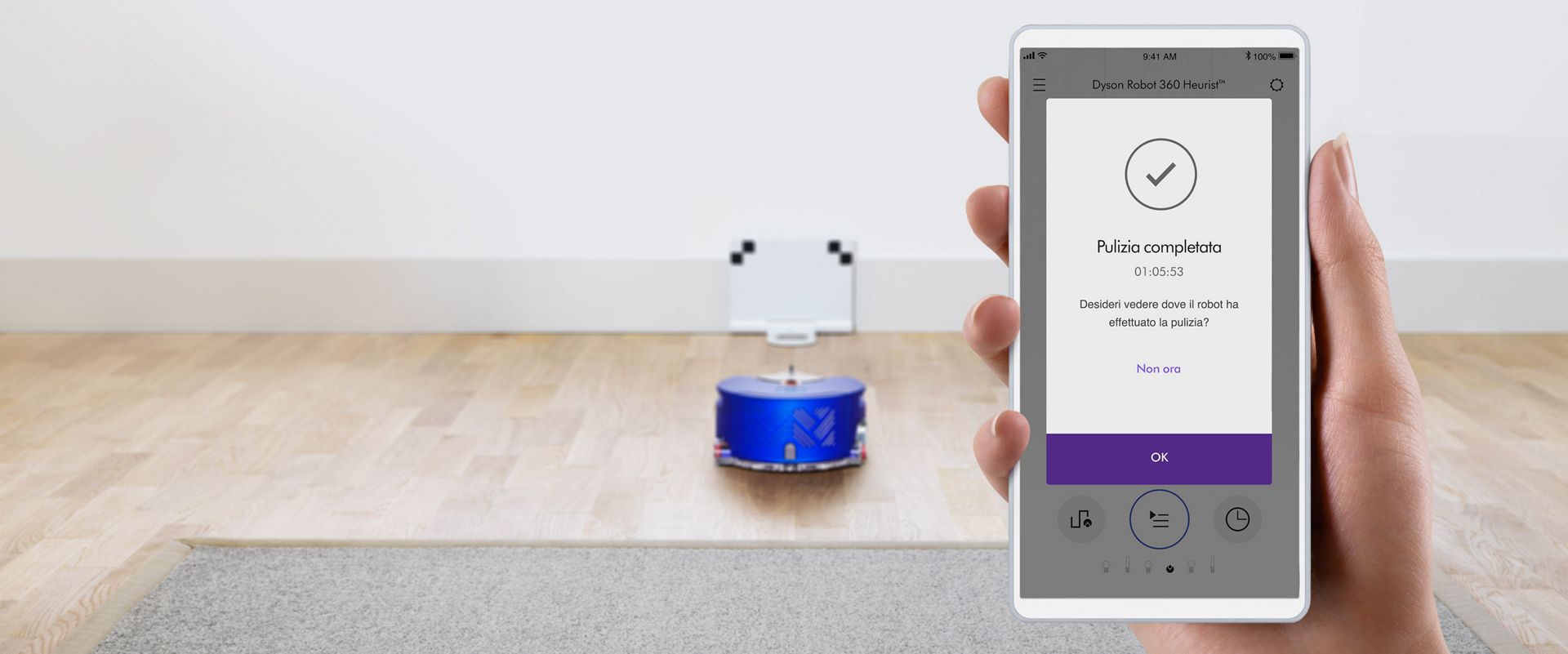 App Dyson Link su schermo di smartphone