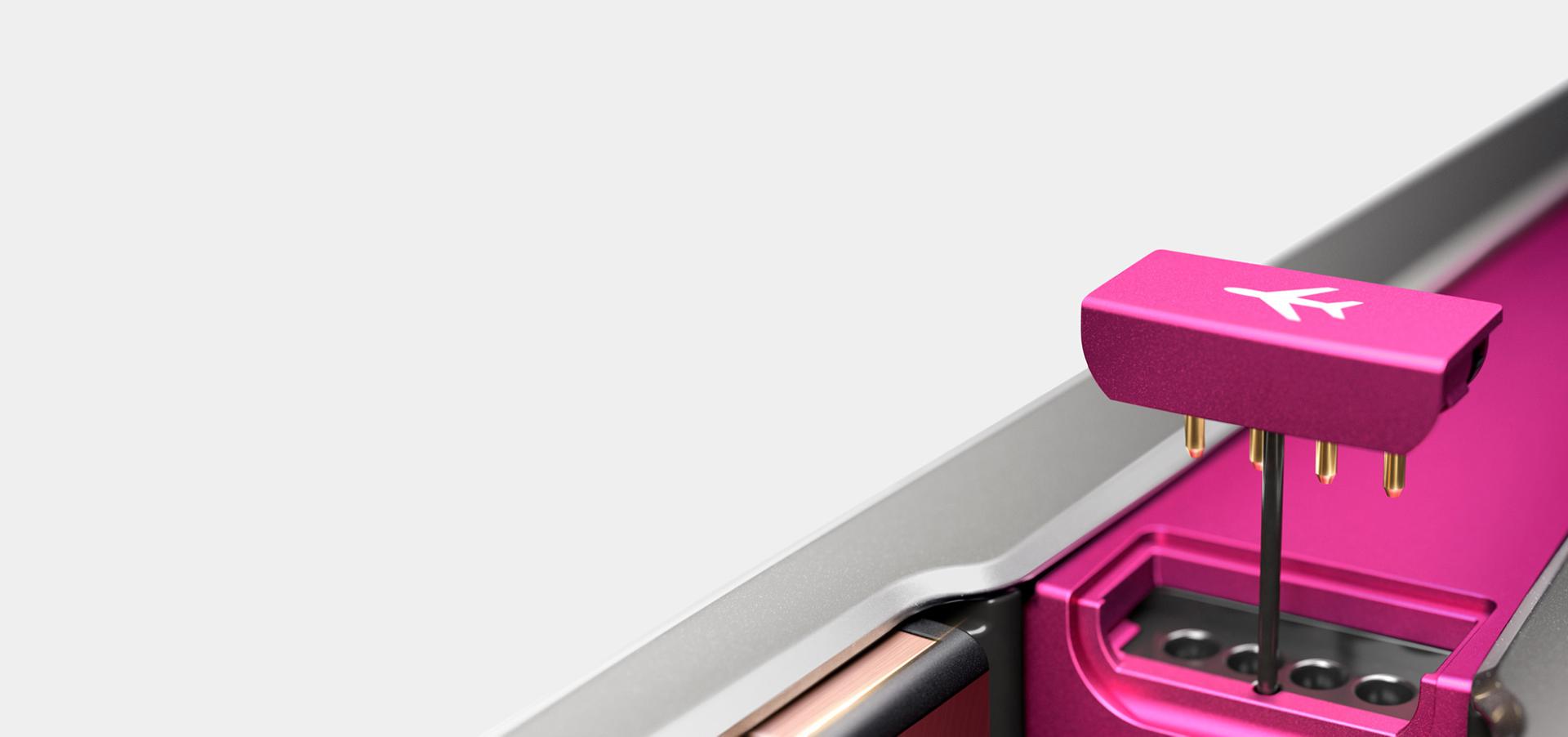 Close-up image of flight-ready tag