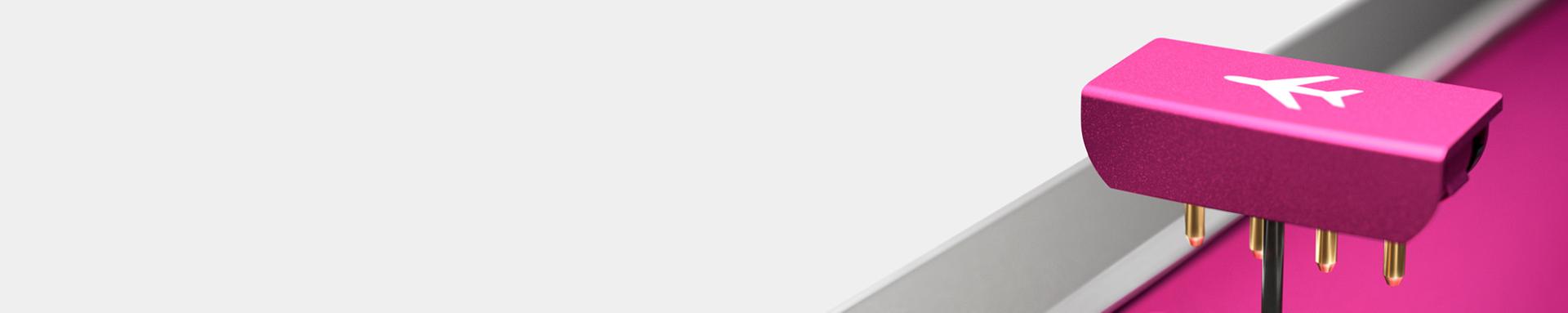 Close-up image of flight-ready tag